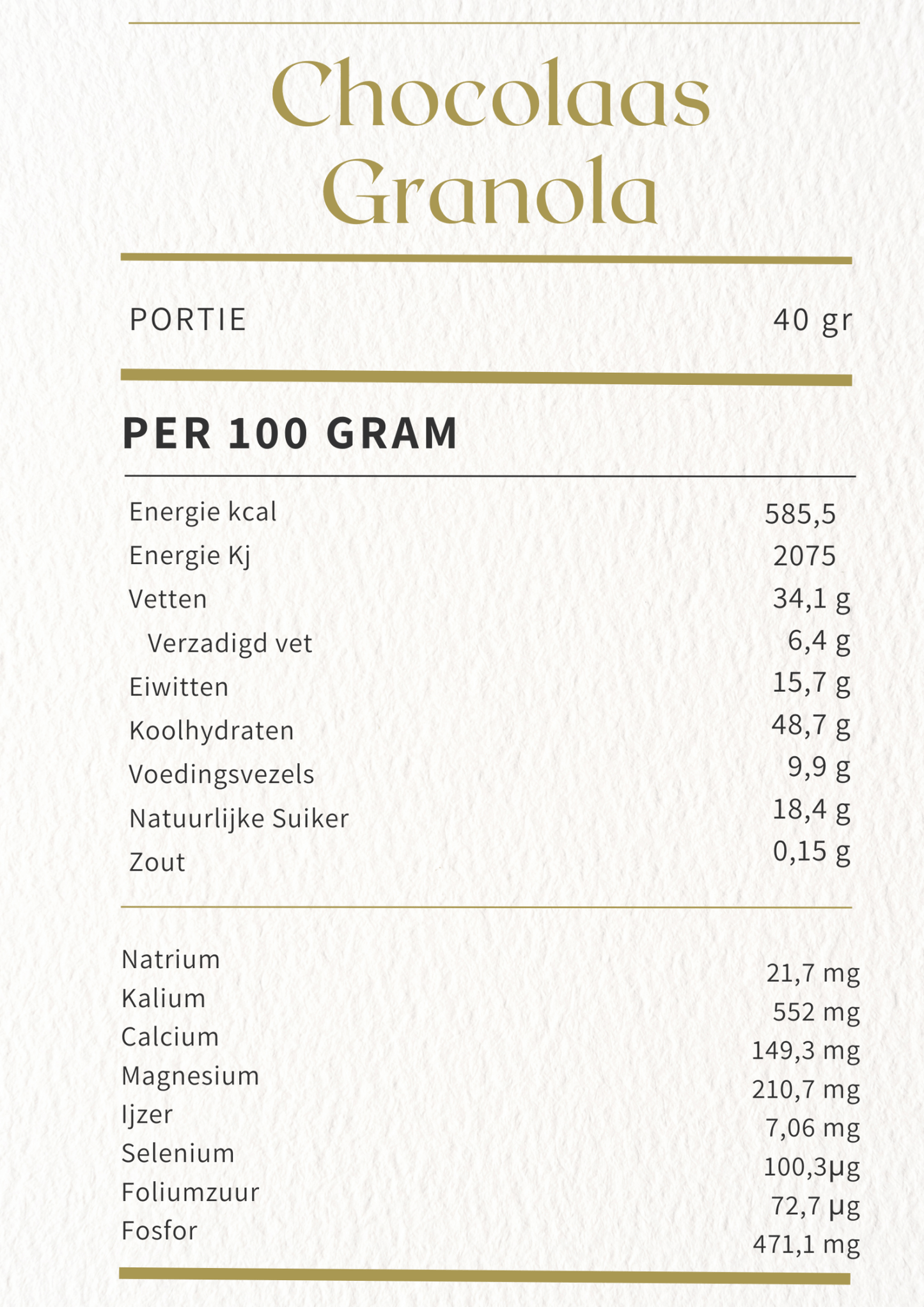 Chocolaas - Naturally Granola