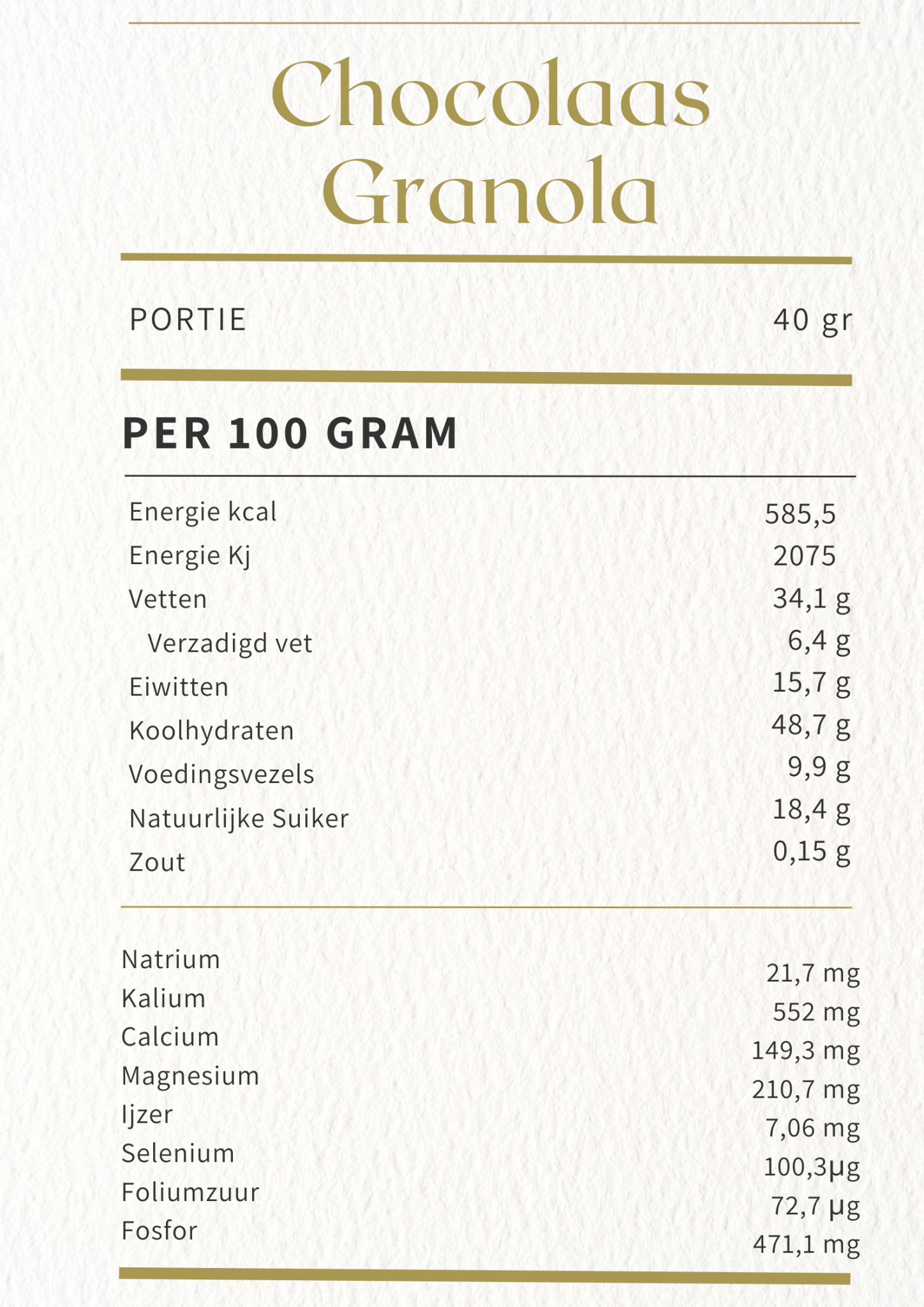Chocolaas - Naturally Granola