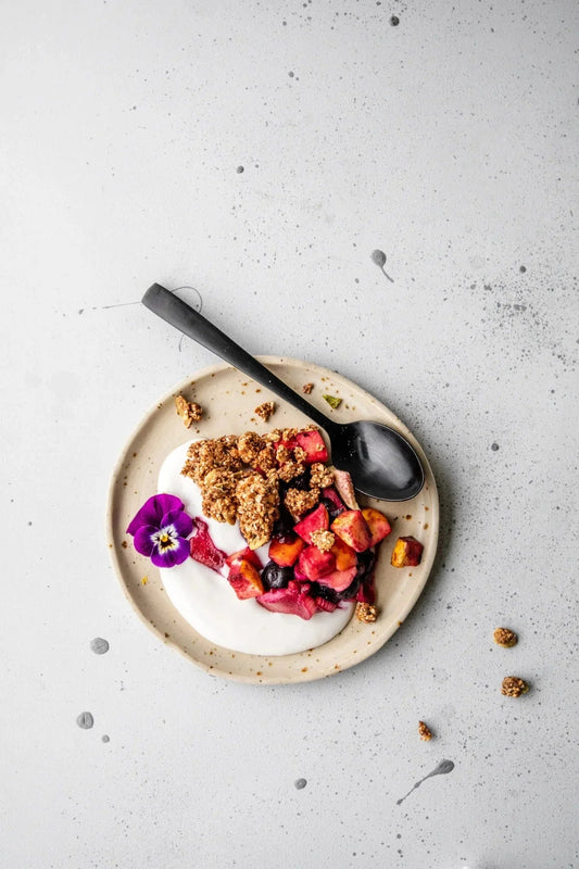 Elegant Nut-Free Breakfast Bowls with Freeze-Dried Fig Granola - Naturally Granola