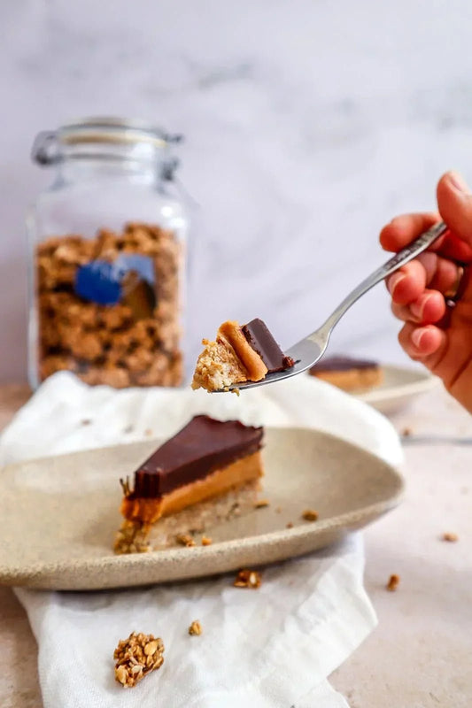 Healthy Reeses Peanut Butter Tart - Naturally Granola