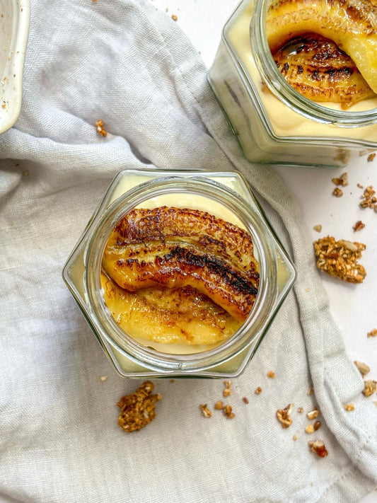 Homemade Caramelised Banana Pudding with Granola - Naturally Granola