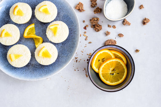 Mini Orange Coconut Cheesecakes with a Granola Crust - Naturally Granola