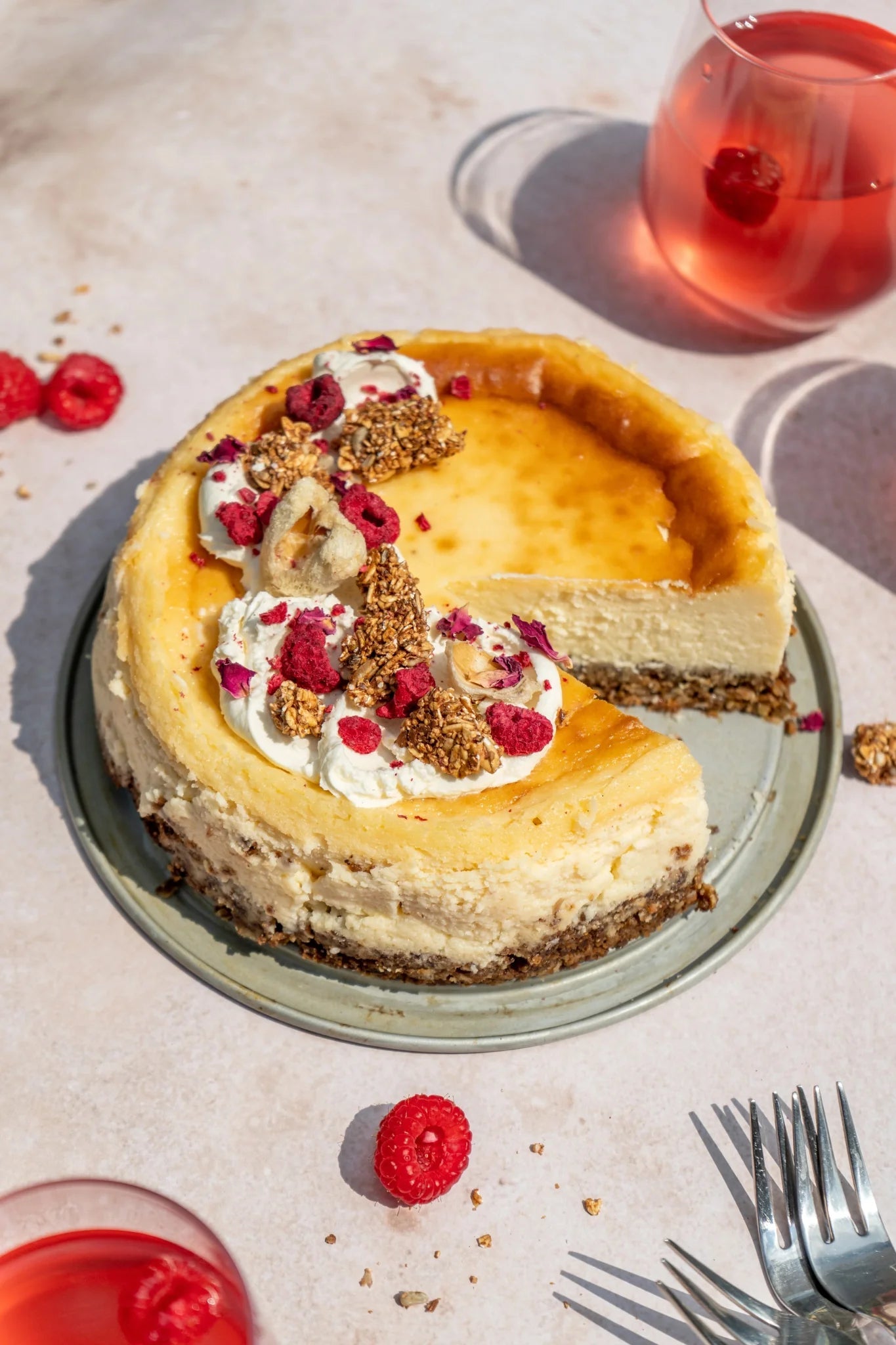 New York Cheesecake Recipe with Granola Crust - Naturally Granola