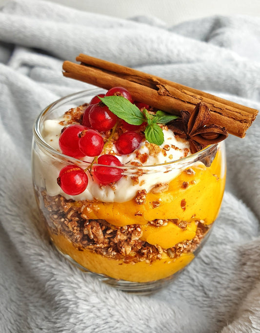 Pumpkin Pie Mousse Cups (Layered with Naturally Granola) - Naturally Granola
