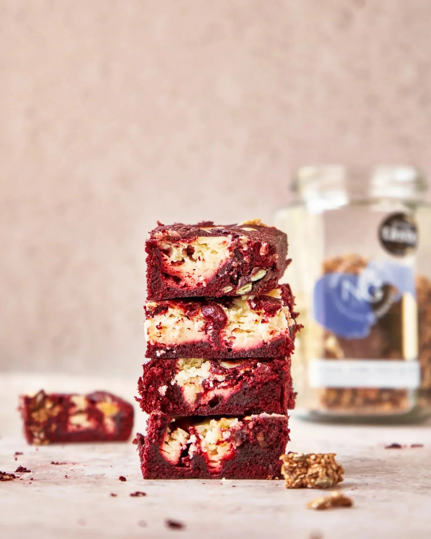 Red Velvet Cheesecake Brownies - Naturally Granola