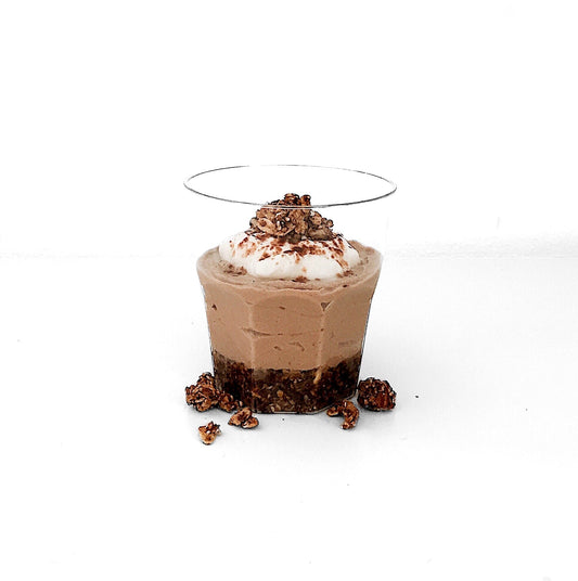 Vegan mocha tofu tartlets with granola base - Naturally Granola