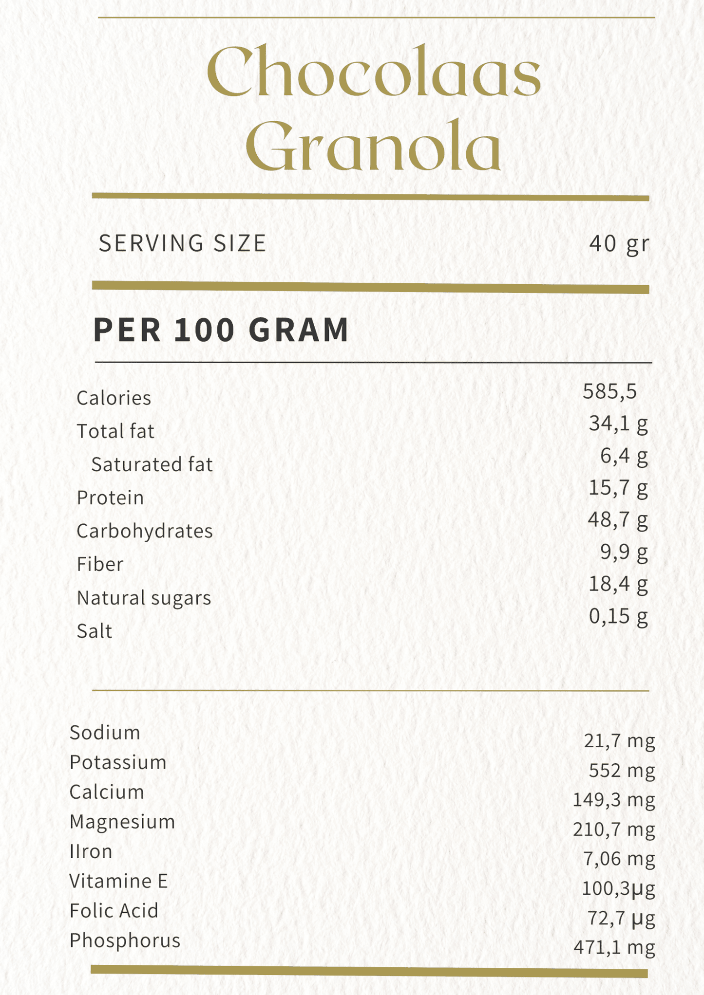 Chocolaas - Naturally Granola