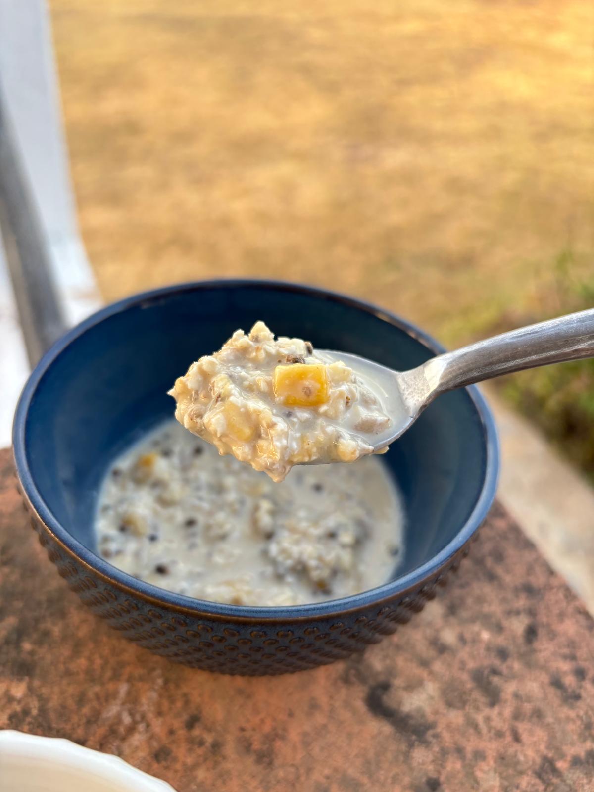 Mango Sunrise Overnight Oats - Naturally Granola